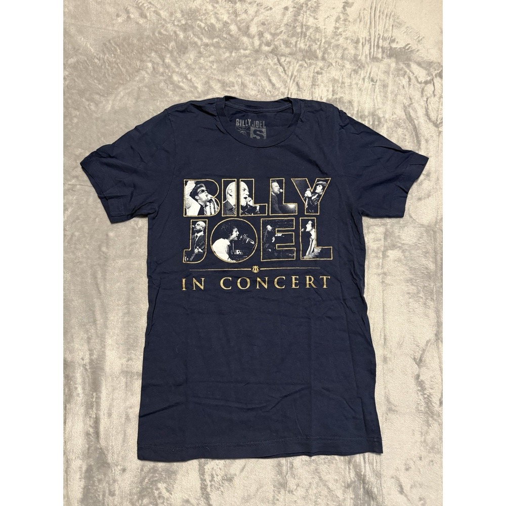 Billy Joel In Concert T Shirt Mens Small Blue 2022 Tour Graphic Tee